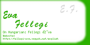 eva fellegi business card